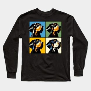 Black and Tan Coonhound Pop Art - Dog Lovers Long Sleeve T-Shirt